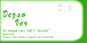 dezso ver business card